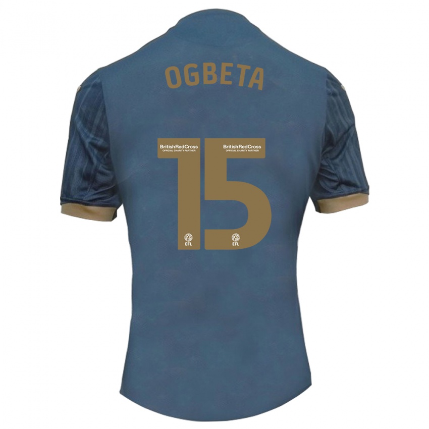 Niño Camiseta Nathanael Ogbeta #15 Verde Azulado Oscuro 2ª Equipación 2023/24 La Camisa México