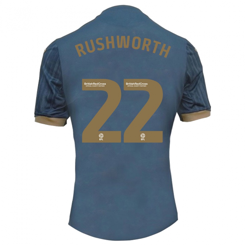 Niño Camiseta Carl Rushworth #22 Verde Azulado Oscuro 2ª Equipación 2023/24 La Camisa México