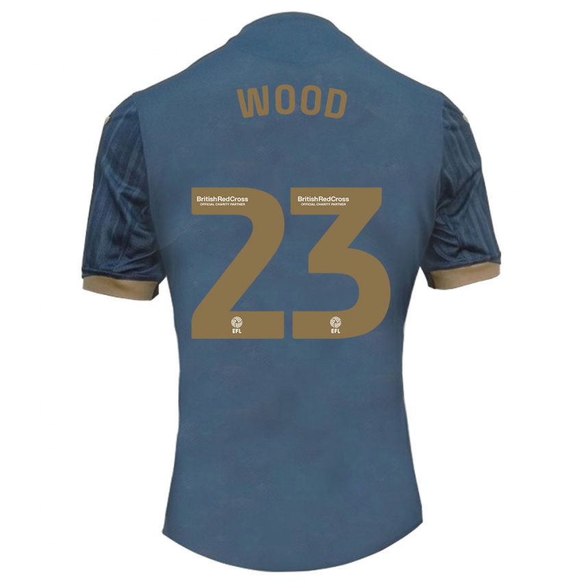 Niño Camiseta Nathan Wood #23 Verde Azulado Oscuro 2ª Equipación 2023/24 La Camisa México