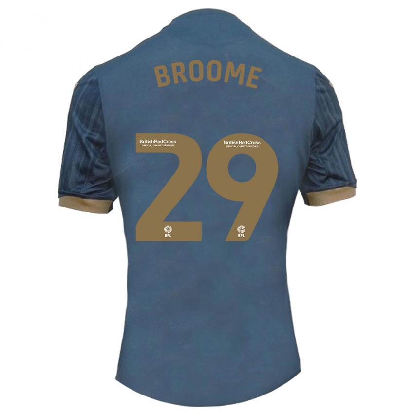 Niño Camiseta Nathan Broome #29 Verde Azulado Oscuro 2ª Equipación 2023/24 La Camisa México