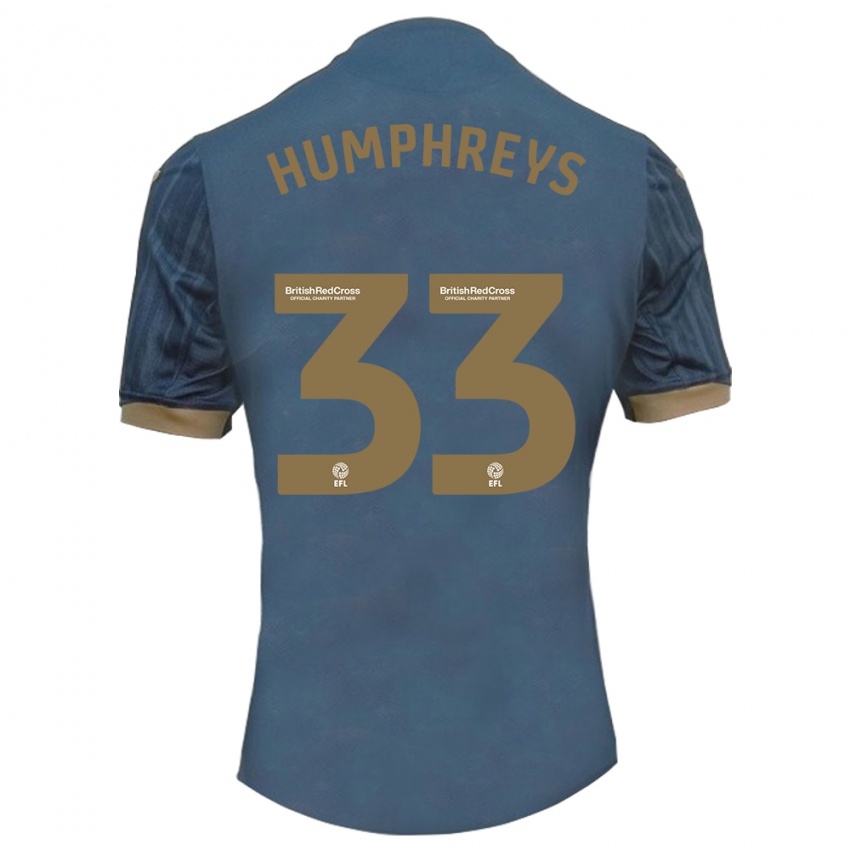 Niño Camiseta Bashir Humphreys #33 Verde Azulado Oscuro 2ª Equipación 2023/24 La Camisa México