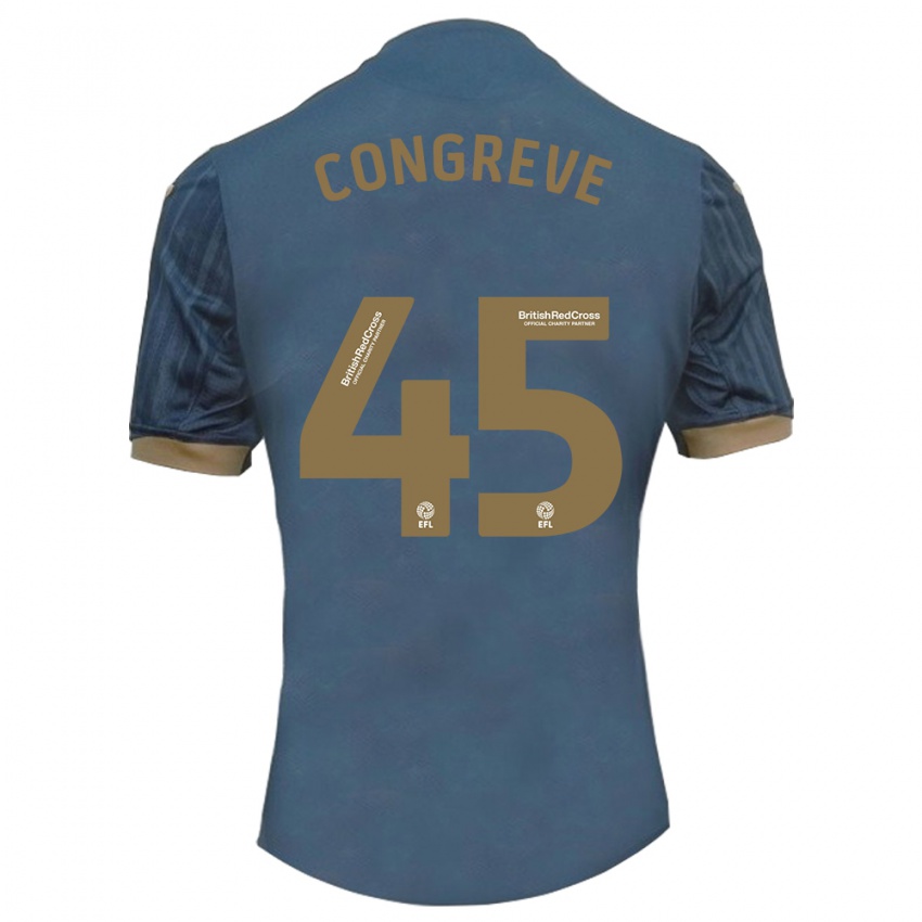 Niño Camiseta Cameron Congreve #45 Verde Azulado Oscuro 2ª Equipación 2023/24 La Camisa México