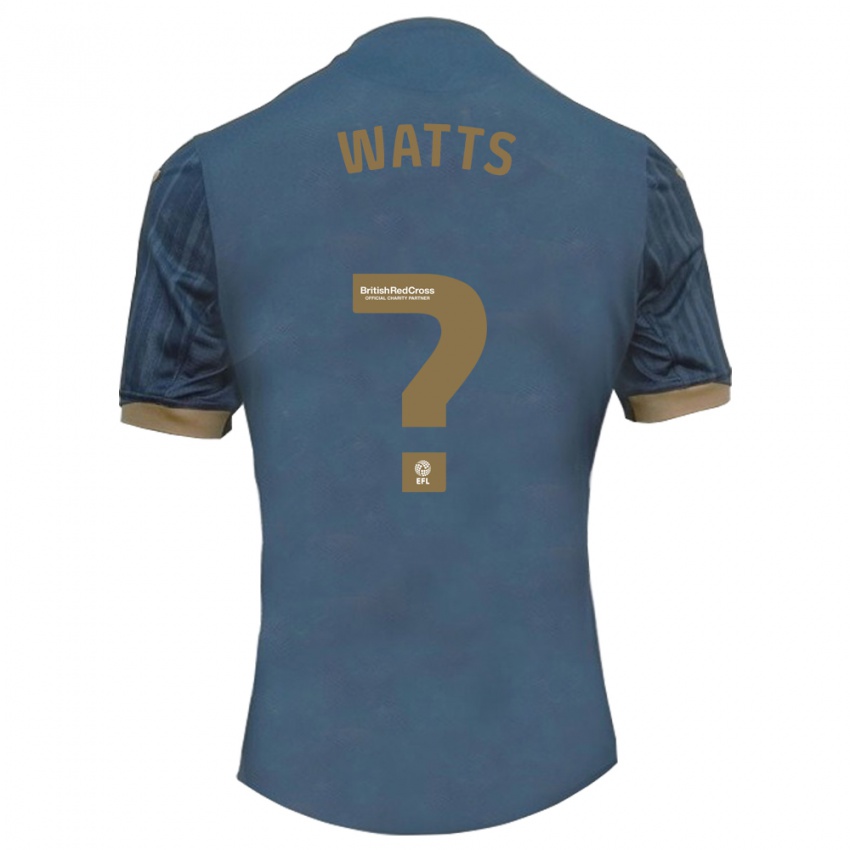 Niño Camiseta Evan Watts #0 Verde Azulado Oscuro 2ª Equipación 2023/24 La Camisa México