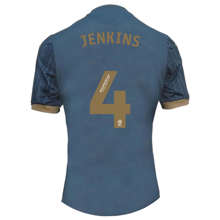 Niño Camiseta Shaunna Jenkins #4 Verde Azulado Oscuro 2ª Equipación 2023/24 La Camisa México
