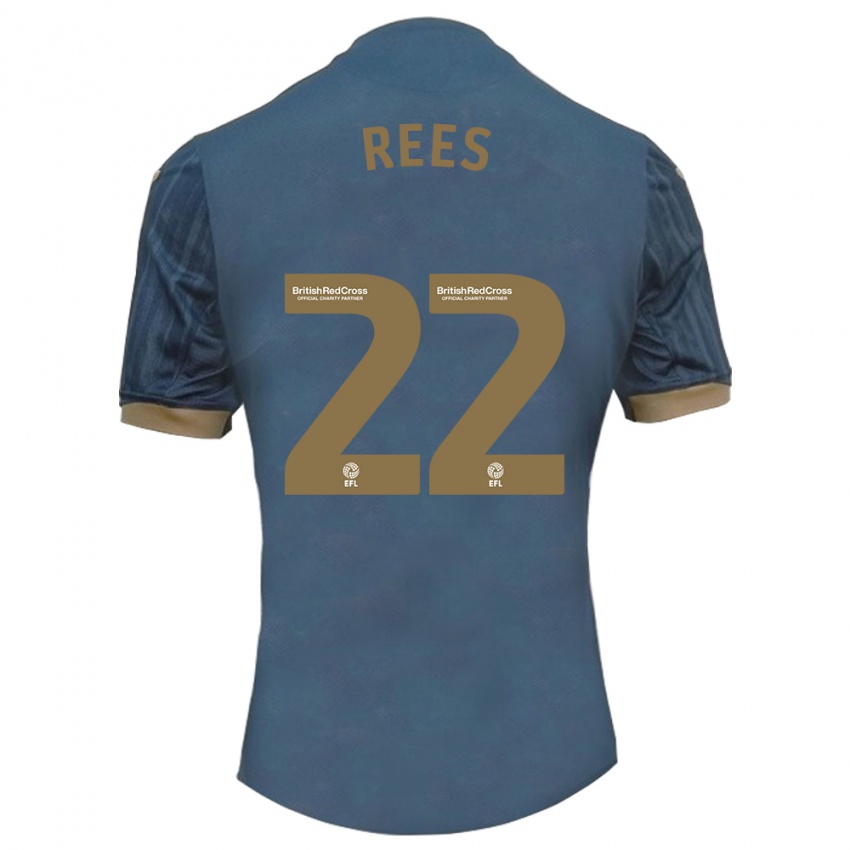 Niño Camiseta Nia Rees #22 Verde Azulado Oscuro 2ª Equipación 2023/24 La Camisa México