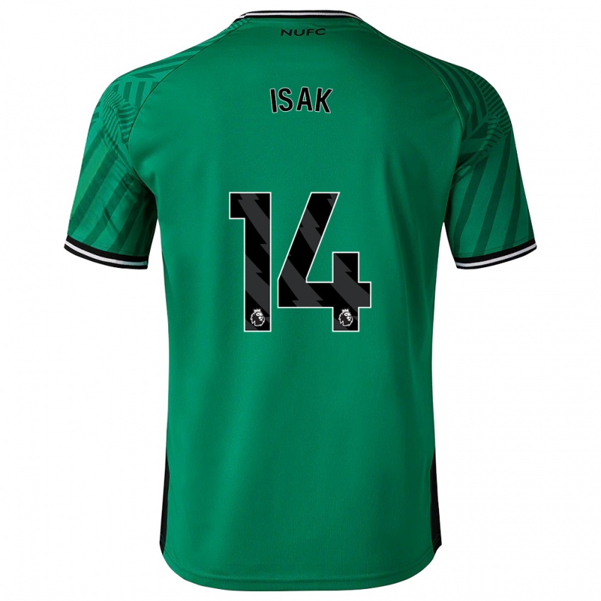 Niño Camiseta Alexander Isak #14 Verde 2ª Equipación 2023/24 La Camisa México