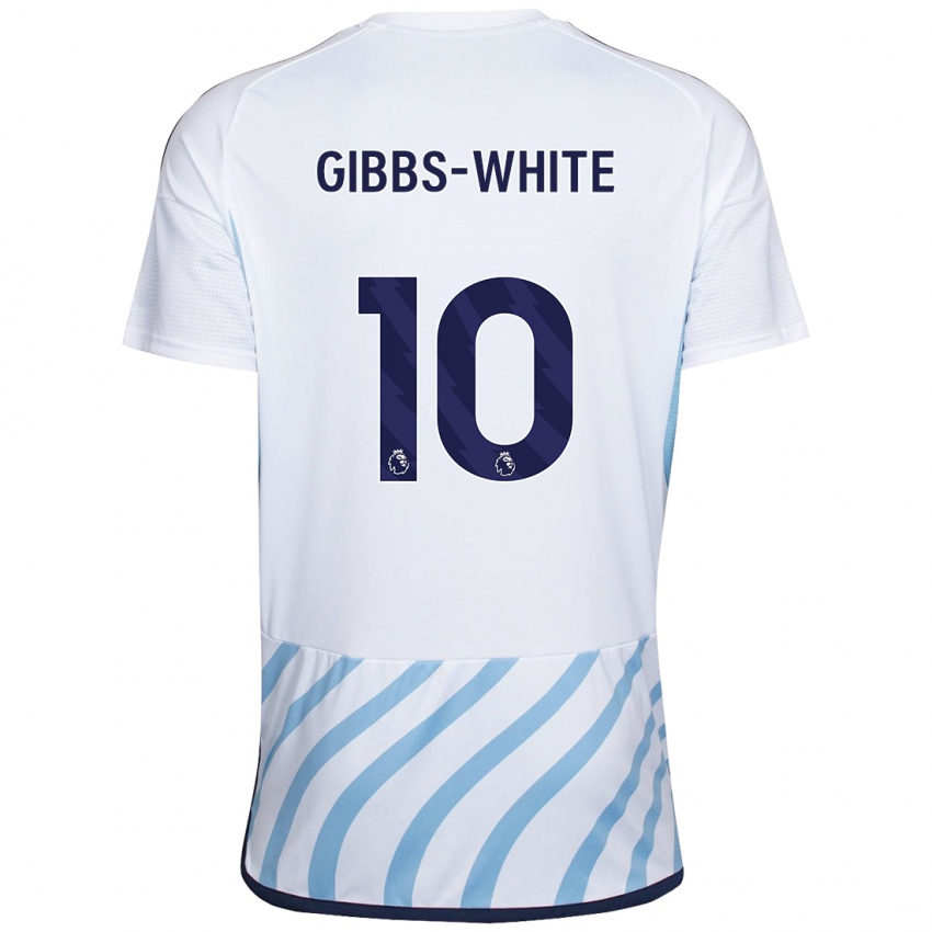 Niño Camiseta Morgan Gibbs-White #10 Blanco Azul 2ª Equipación 2023/24 La Camisa México