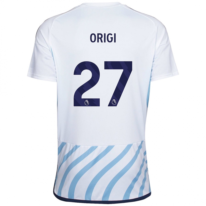 Niño Camiseta Divock Origi #27 Blanco Azul 2ª Equipación 2023/24 La Camisa México