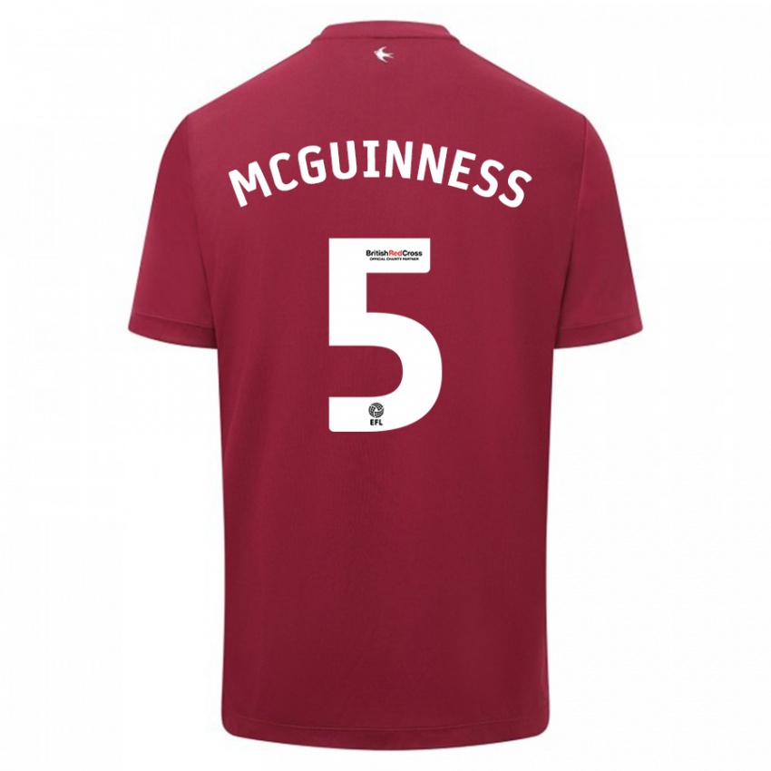 Niño Camiseta Mark Mcguinness #5 Rojo 2ª Equipación 2023/24 La Camisa México