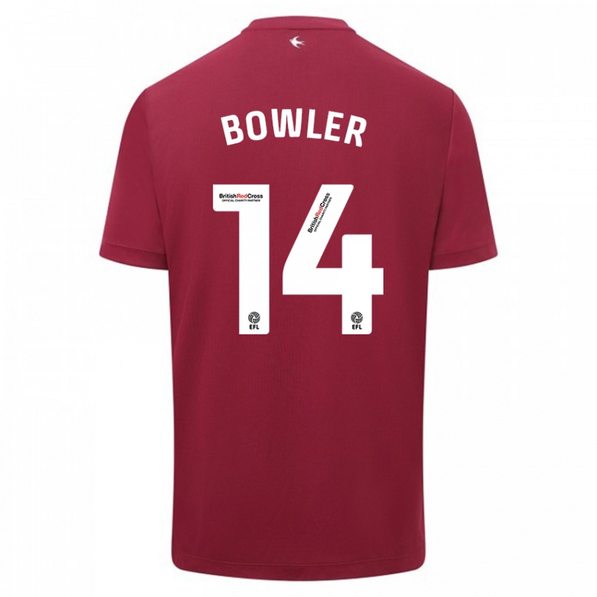 Niño Camiseta Josh Bowler #14 Rojo 2ª Equipación 2023/24 La Camisa México