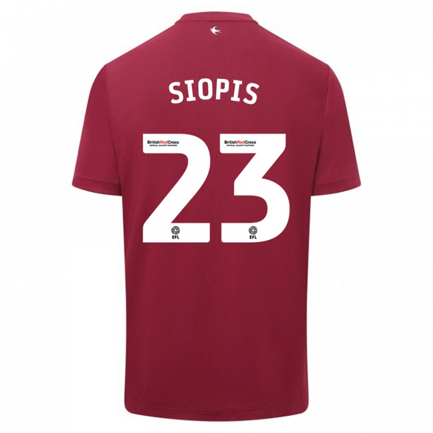 Niño Camiseta Manolis Siopis #23 Rojo 2ª Equipación 2023/24 La Camisa México