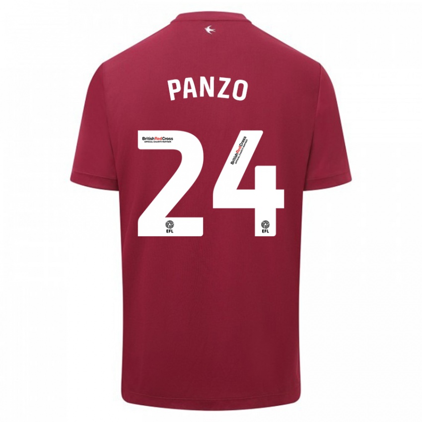 Niño Camiseta Jonathan Panzo #24 Rojo 2ª Equipación 2023/24 La Camisa México