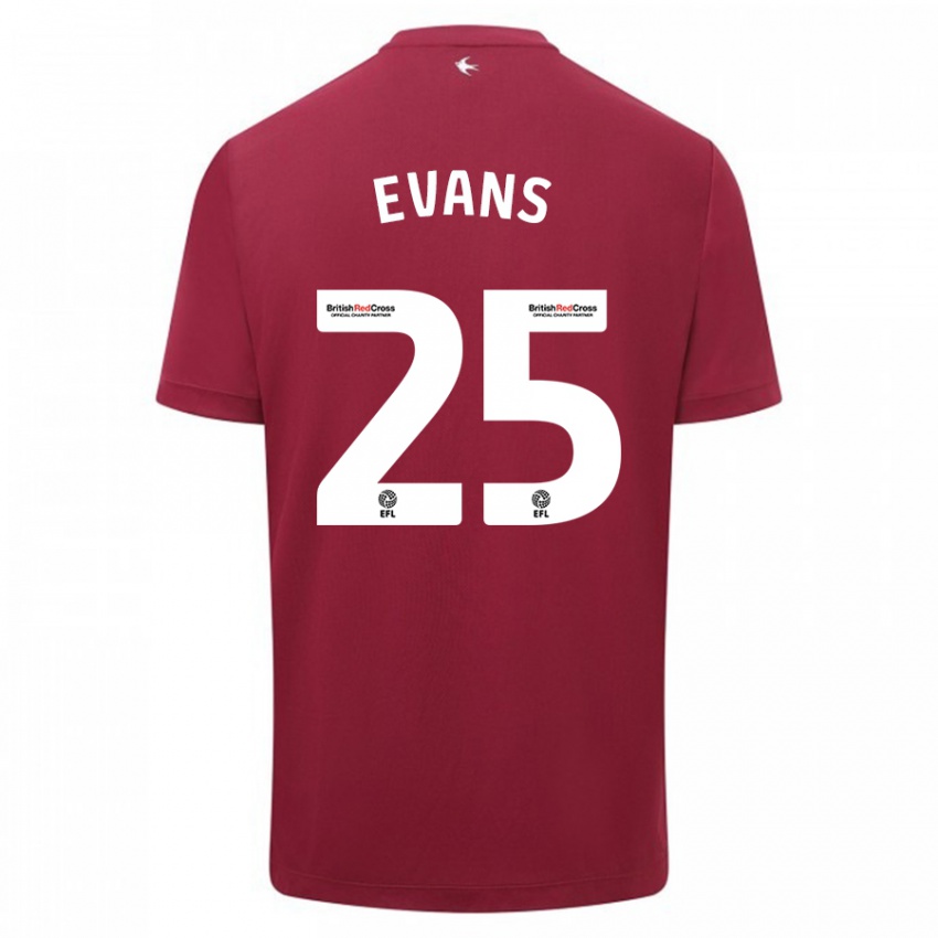 Niño Camiseta Kieron Evans #25 Rojo 2ª Equipación 2023/24 La Camisa México