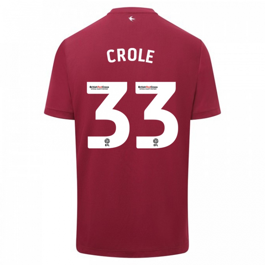 Niño Camiseta James Crole #33 Rojo 2ª Equipación 2023/24 La Camisa México