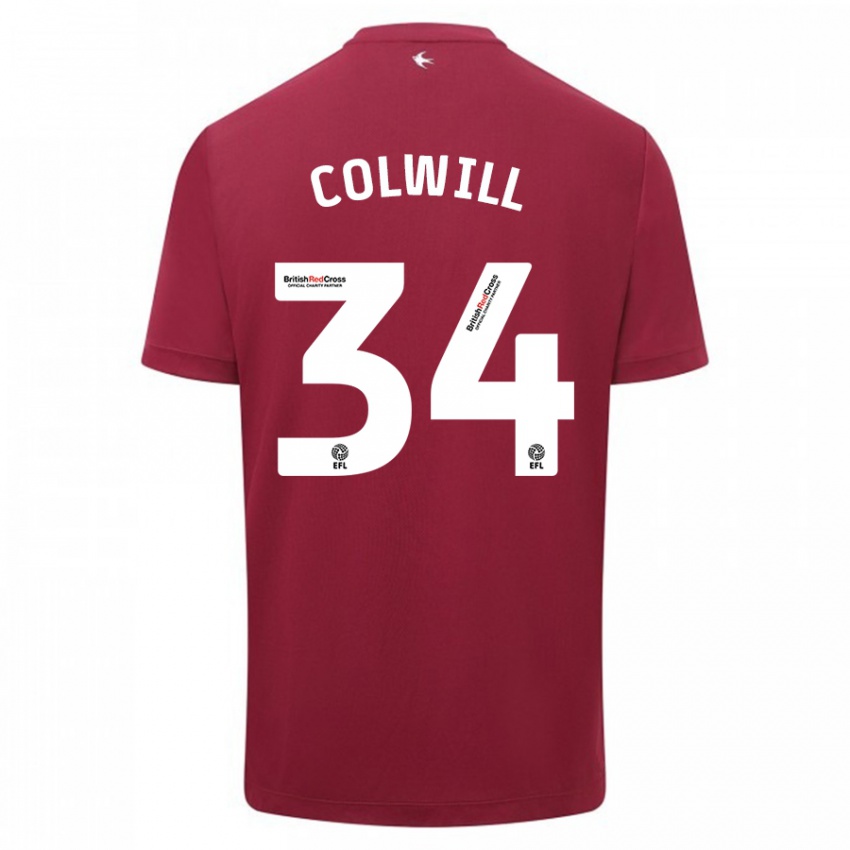 Niño Camiseta Joel Colwill #34 Rojo 2ª Equipación 2023/24 La Camisa México