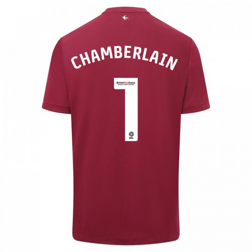 Niño Camiseta Ceryn Chamberlain #1 Rojo 2ª Equipación 2023/24 La Camisa México