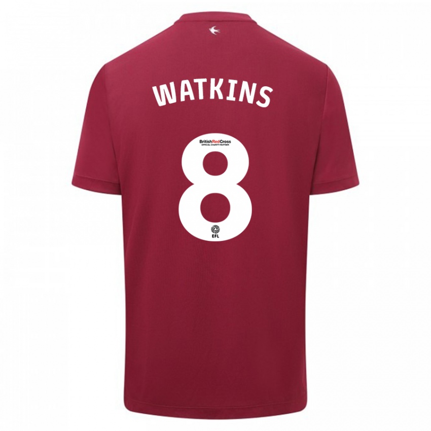 Niño Camiseta Seren Watkins #8 Rojo 2ª Equipación 2023/24 La Camisa México