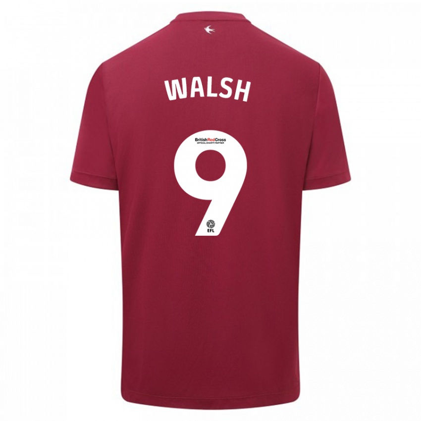 Niño Camiseta Catherine Walsh #9 Rojo 2ª Equipación 2023/24 La Camisa México