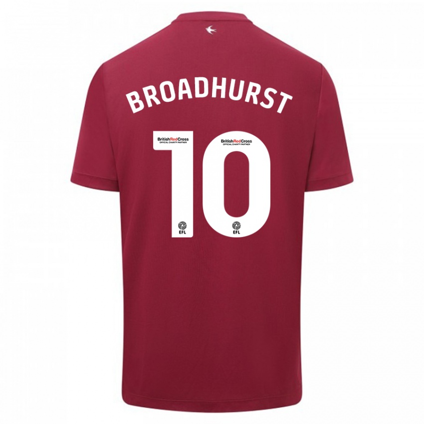 Niño Camiseta Danielle Broadhurst #10 Rojo 2ª Equipación 2023/24 La Camisa México