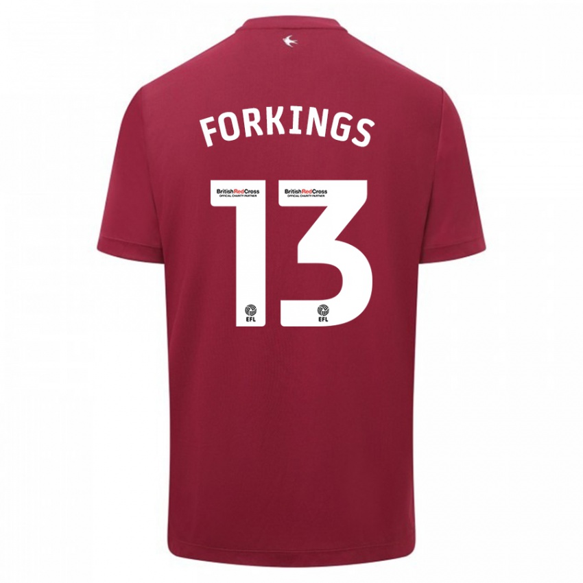 Niño Camiseta Amelia Forkings #13 Rojo 2ª Equipación 2023/24 La Camisa México