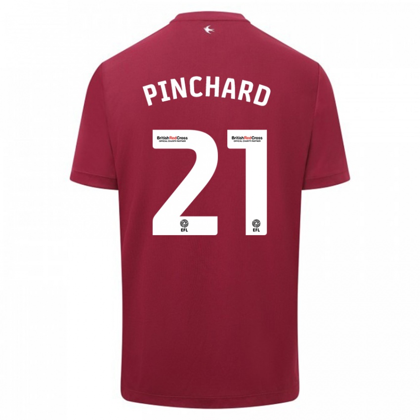 Niño Camiseta Cerys Pinchard #21 Rojo 2ª Equipación 2023/24 La Camisa México