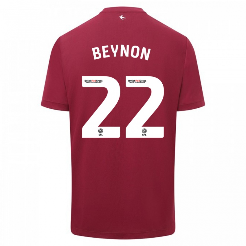 Niño Camiseta Emma Beynon #22 Rojo 2ª Equipación 2023/24 La Camisa México