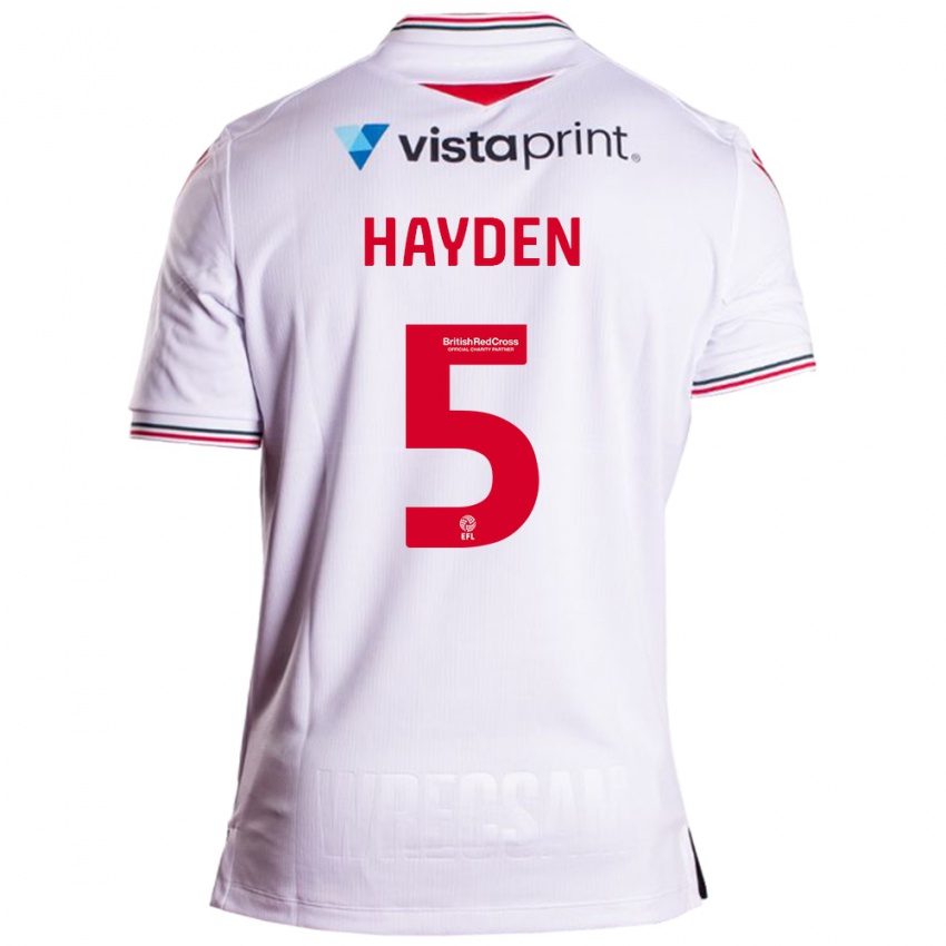 Niño Camiseta Aaron Hayden #5 Blanco 2ª Equipación 2023/24 La Camisa México