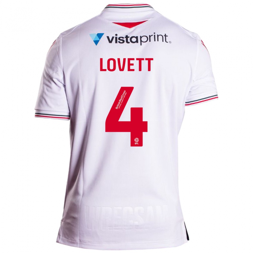 Niño Camiseta Erin Lovett #4 Blanco 2ª Equipación 2023/24 La Camisa México