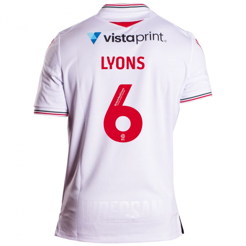 Niño Camiseta Lauryn Lyons #6 Blanco 2ª Equipación 2023/24 La Camisa México