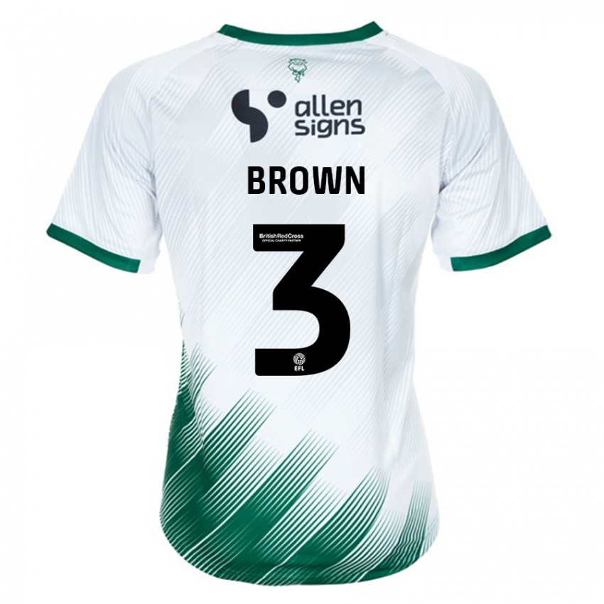 Niño Camiseta Jaden Brown #3 Blanco 2ª Equipación 2023/24 La Camisa México