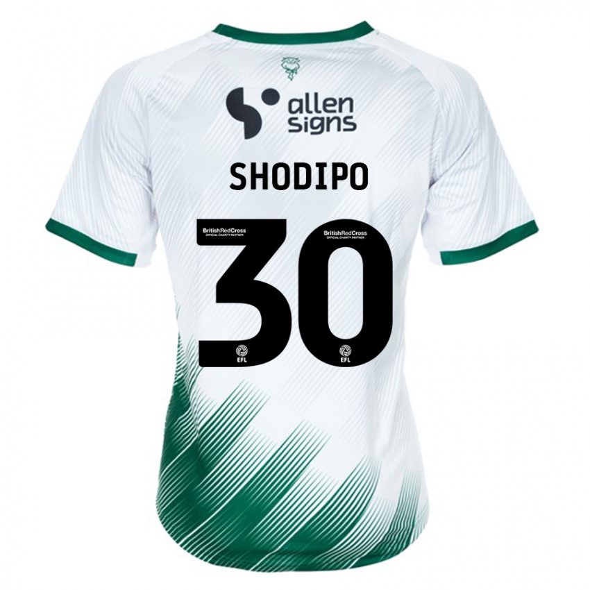 Niño Camiseta Olamide Shodipo #30 Blanco 2ª Equipación 2023/24 La Camisa México