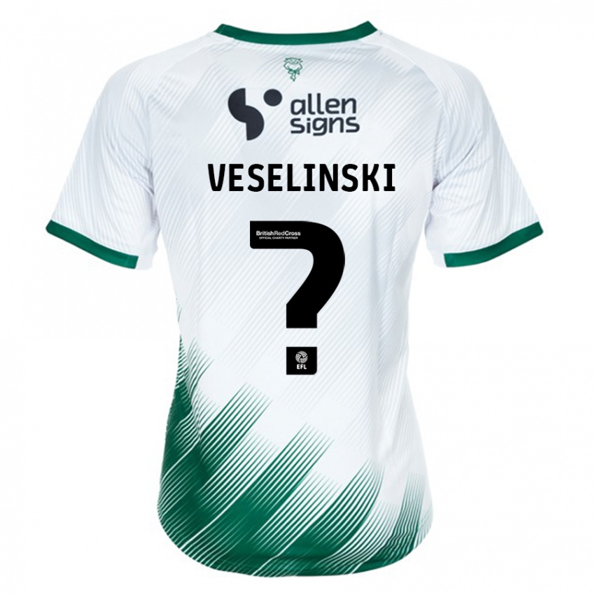 Niño Camiseta Aleksandar Veselinski #0 Blanco 2ª Equipación 2023/24 La Camisa México