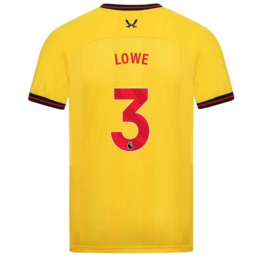 Niño Camiseta Max Lowe #3 Amarillo 2ª Equipación 2023/24 La Camisa México