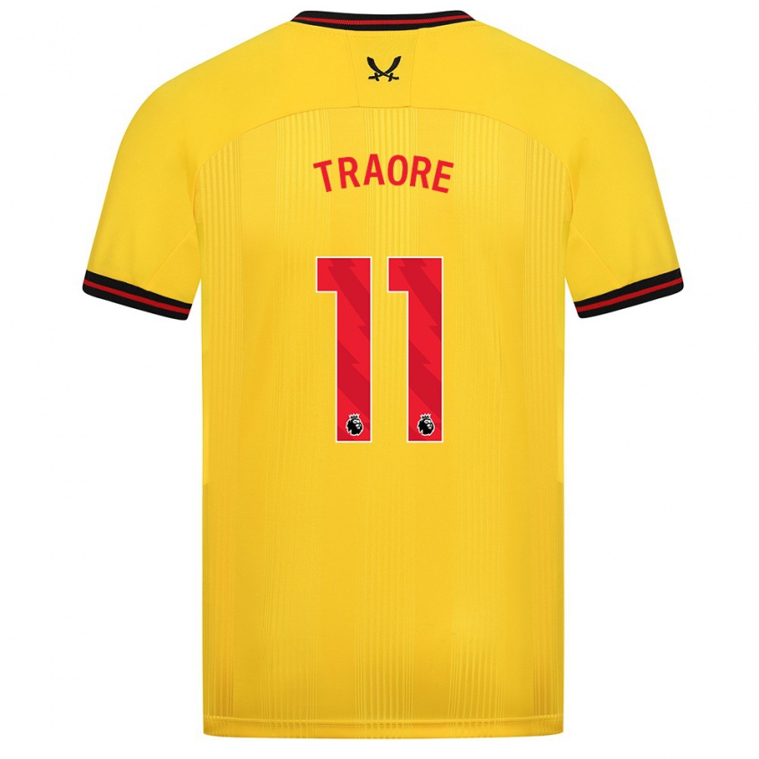 Niño Camiseta Bénie Traoré #11 Amarillo 2ª Equipación 2023/24 La Camisa México