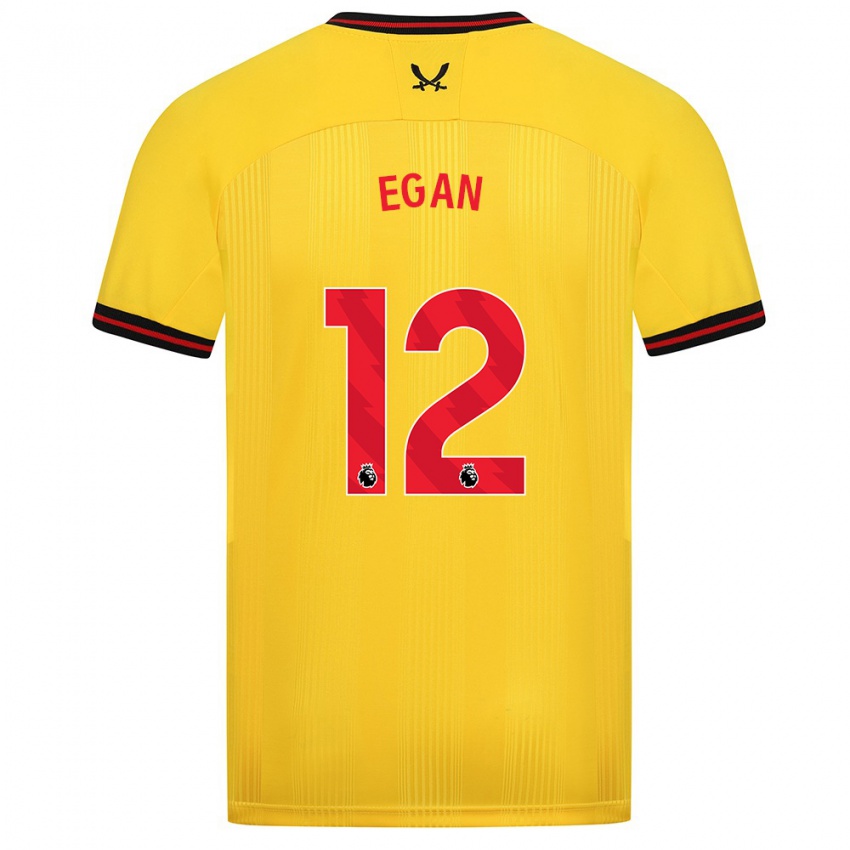 Niño Camiseta John Egan #12 Amarillo 2ª Equipación 2023/24 La Camisa México