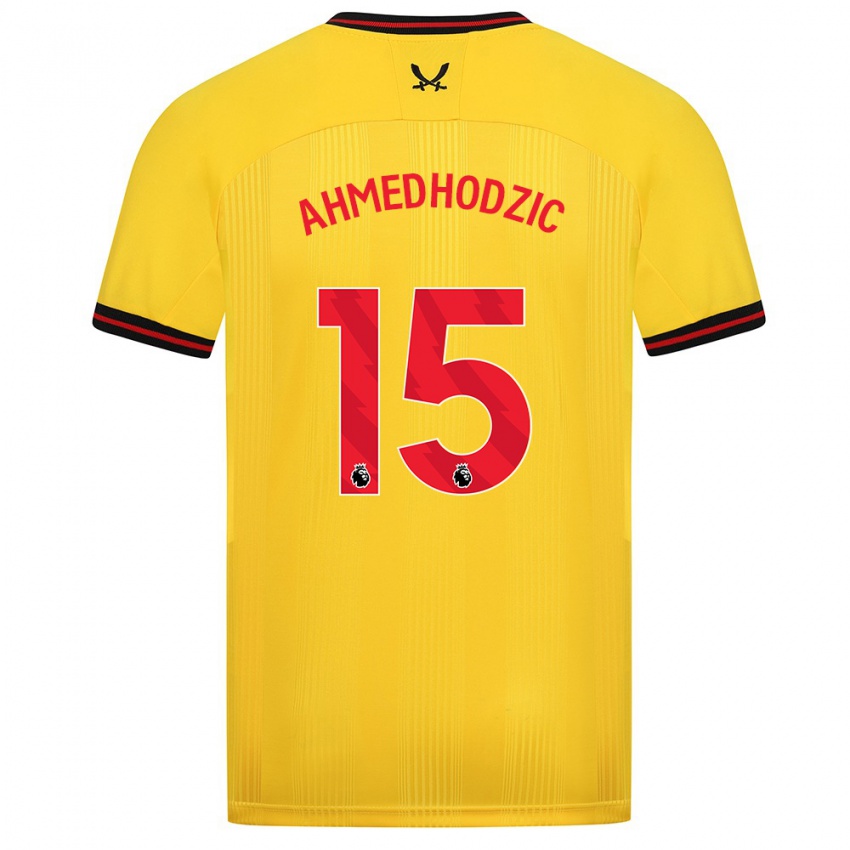 Niño Camiseta Anel Ahmedhodzic #15 Amarillo 2ª Equipación 2023/24 La Camisa México