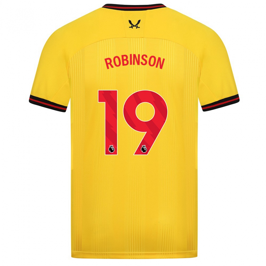 Niño Camiseta Jack Robinson #19 Amarillo 2ª Equipación 2023/24 La Camisa México