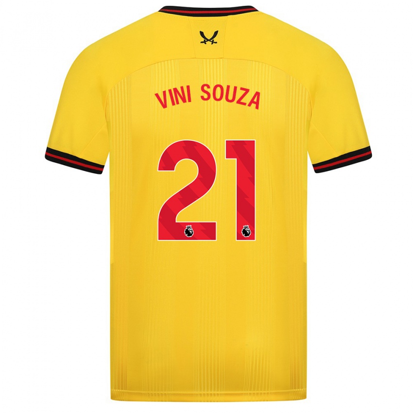 Niño Camiseta Vini Souza #21 Amarillo 2ª Equipación 2023/24 La Camisa México