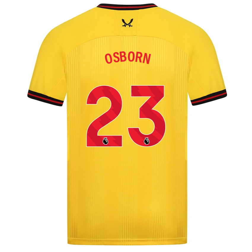 Niño Camiseta Ben Osborn #23 Amarillo 2ª Equipación 2023/24 La Camisa México