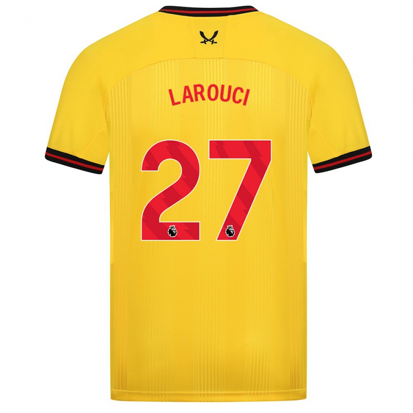 Niño Camiseta Yasser Larouci #27 Amarillo 2ª Equipación 2023/24 La Camisa México