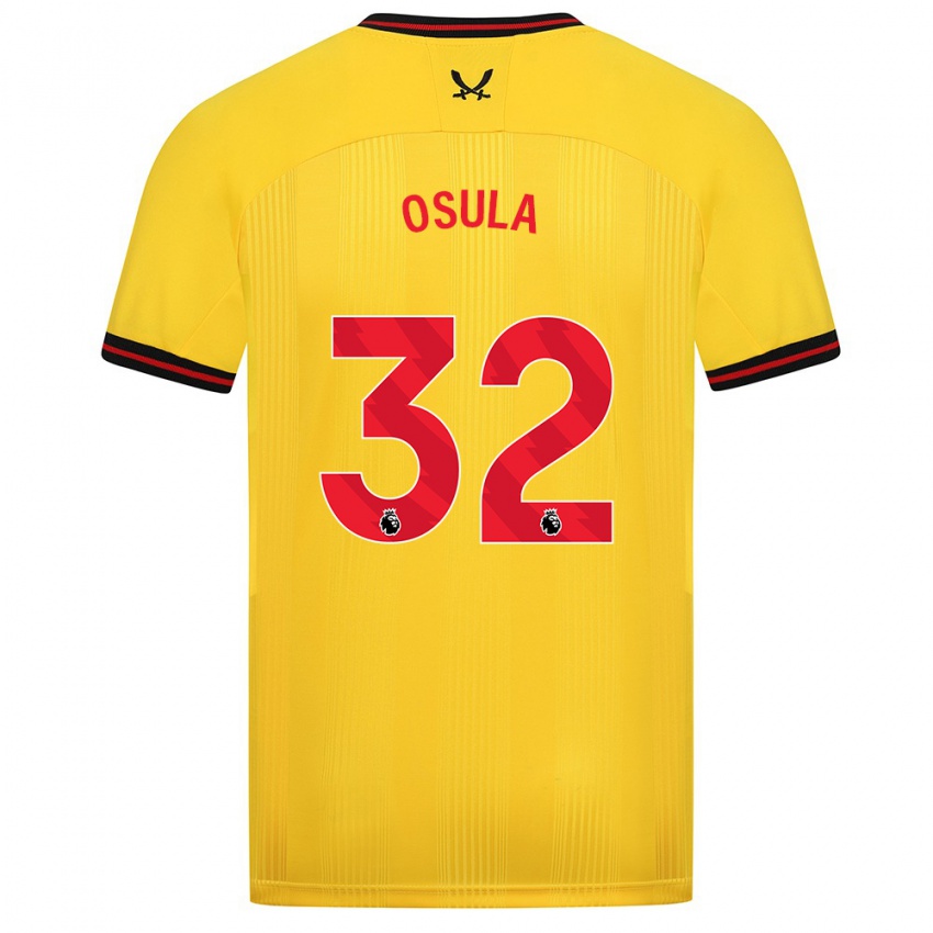 Niño Camiseta William Osula #32 Amarillo 2ª Equipación 2023/24 La Camisa México