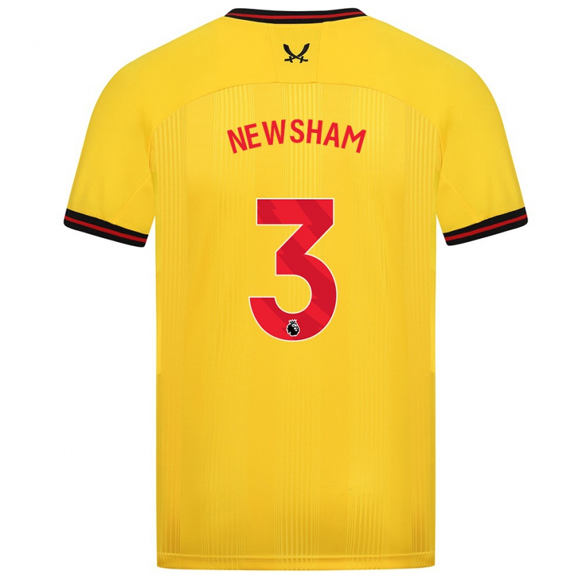 Niño Camiseta Charlotte Newsham #3 Amarillo 2ª Equipación 2023/24 La Camisa México