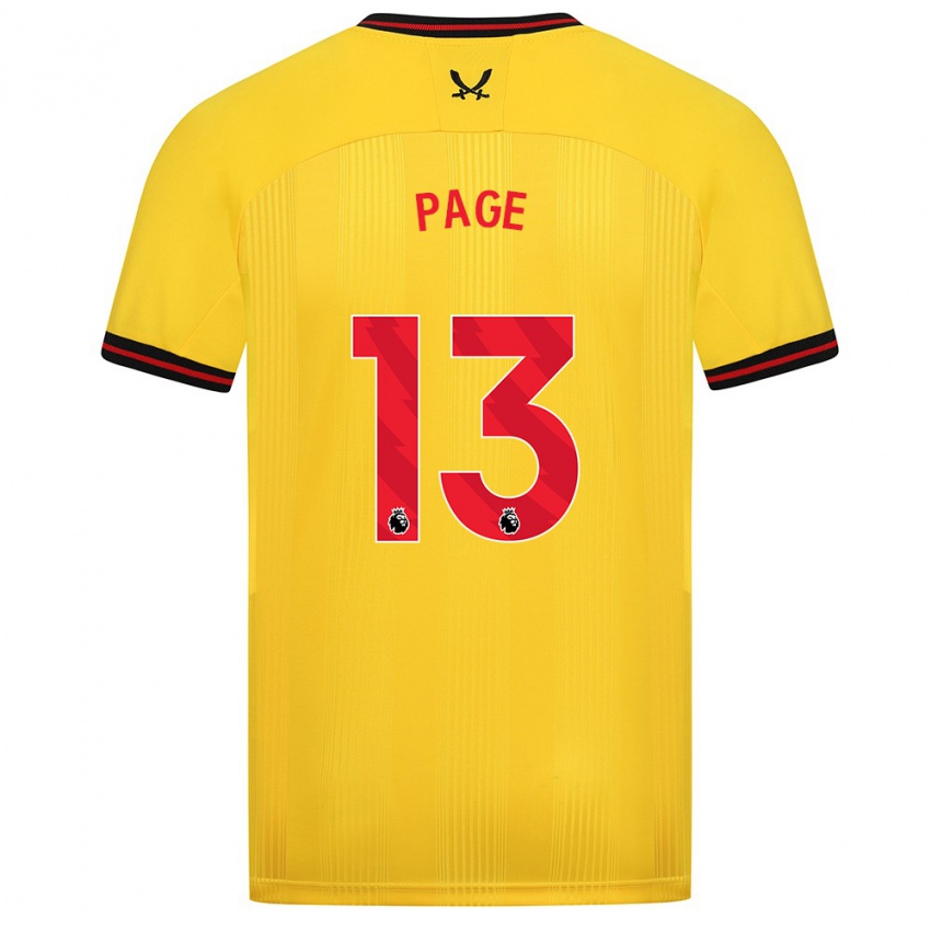 Niño Camiseta Olivia Jane Page #13 Amarillo 2ª Equipación 2023/24 La Camisa México