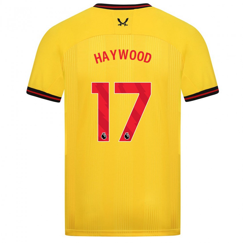 Niño Camiseta Sophie Haywood #17 Amarillo 2ª Equipación 2023/24 La Camisa México