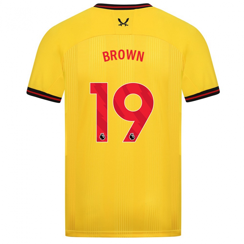 Niño Camiseta Alanta Brown #19 Amarillo 2ª Equipación 2023/24 La Camisa México