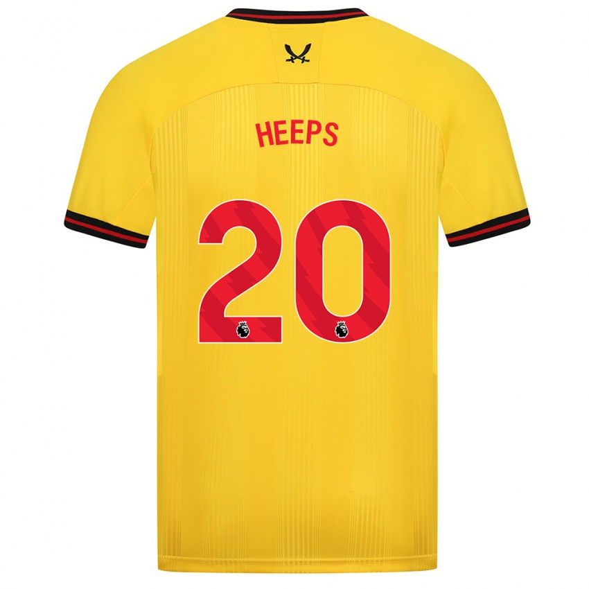 Niño Camiseta Eleanor Heeps #20 Amarillo 2ª Equipación 2023/24 La Camisa México