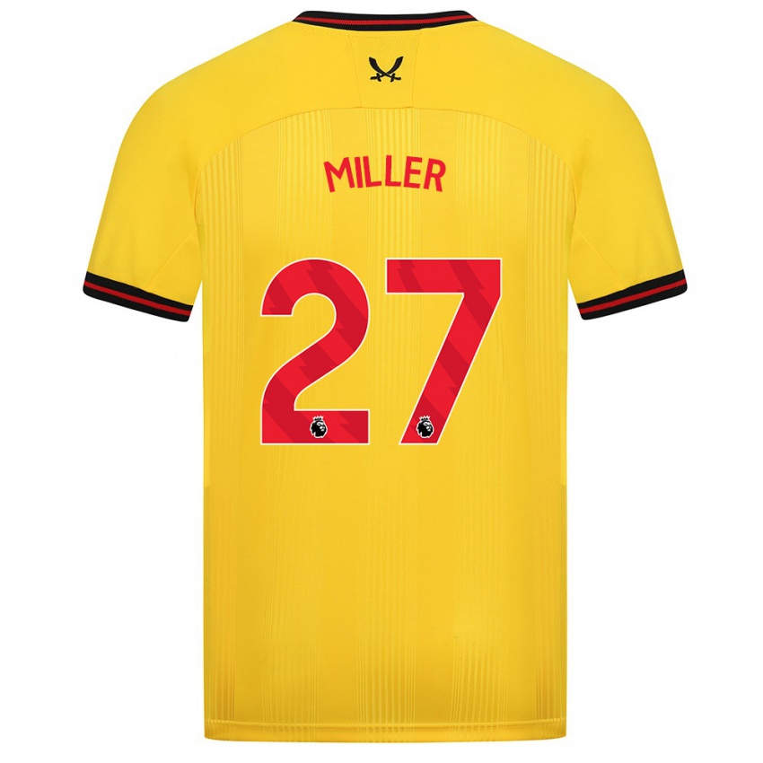 Niño Camiseta Lara Miller #27 Amarillo 2ª Equipación 2023/24 La Camisa México