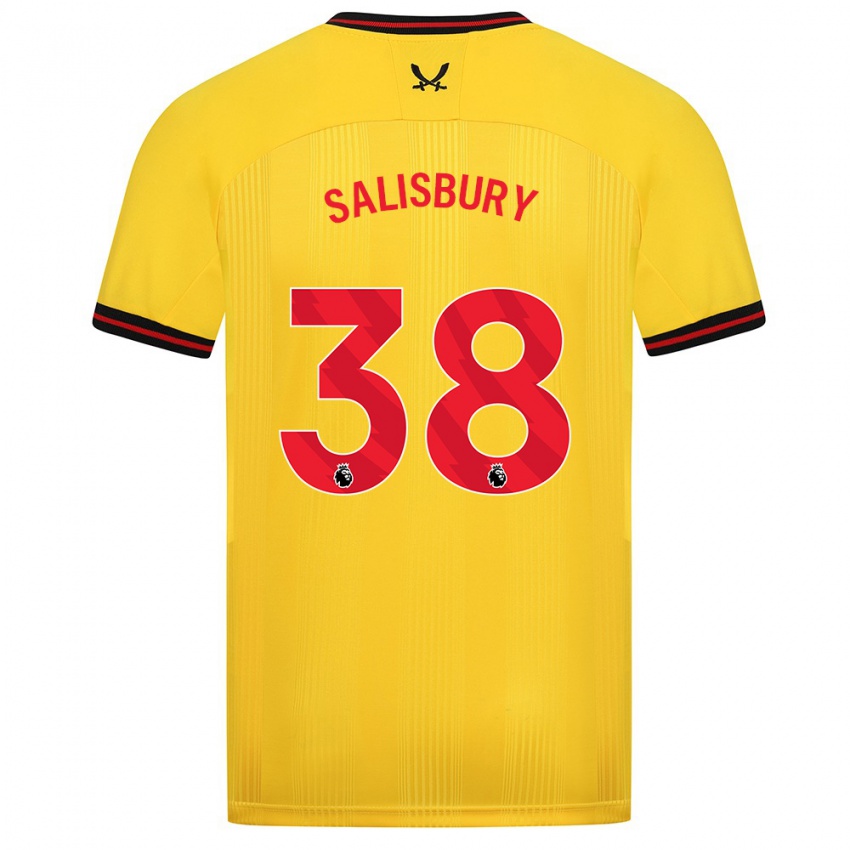 Niño Camiseta Chloe Salisbury #38 Amarillo 2ª Equipación 2023/24 La Camisa México