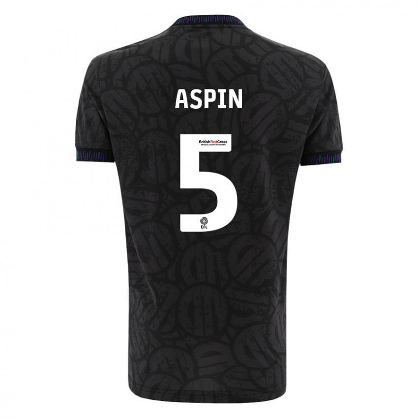 Niño Camiseta Brooke Aspin #5 Negro 2ª Equipación 2023/24 La Camisa México