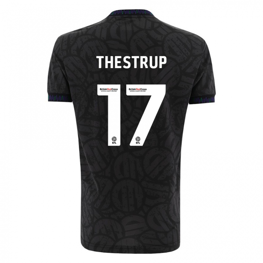 Niño Camiseta Amalie Thestrup #17 Negro 2ª Equipación 2023/24 La Camisa México